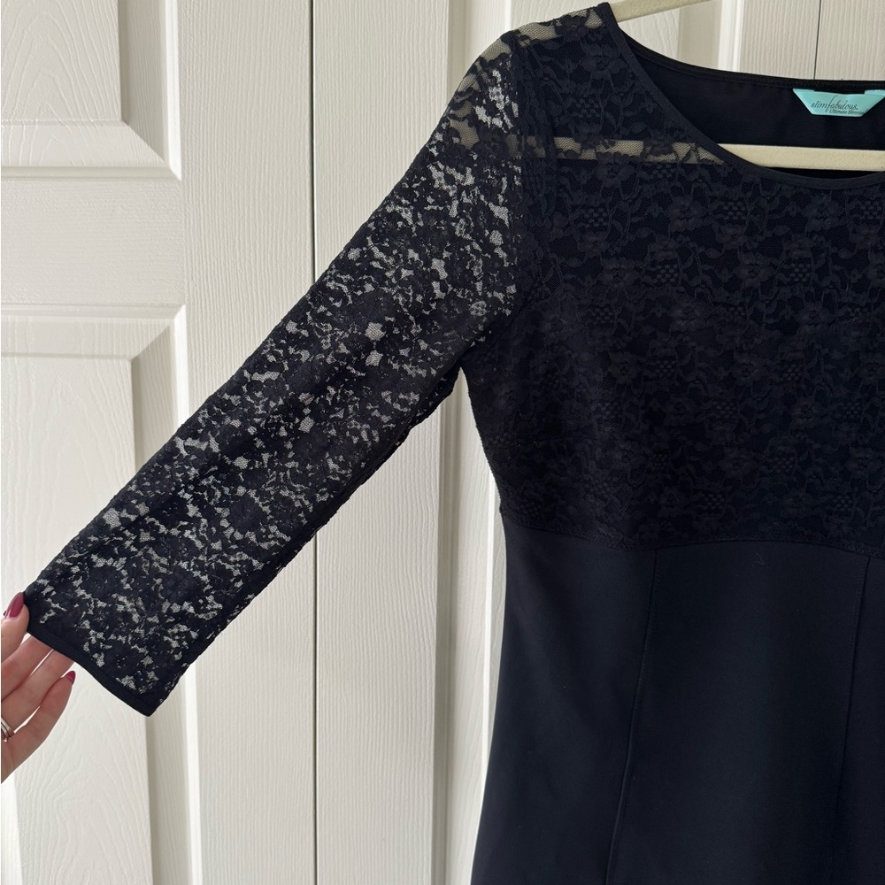 Elegant Black Lace Dress - Picture 3 of 3